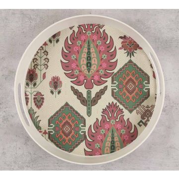 Mystifying Dazzle Round Bamboo Tray