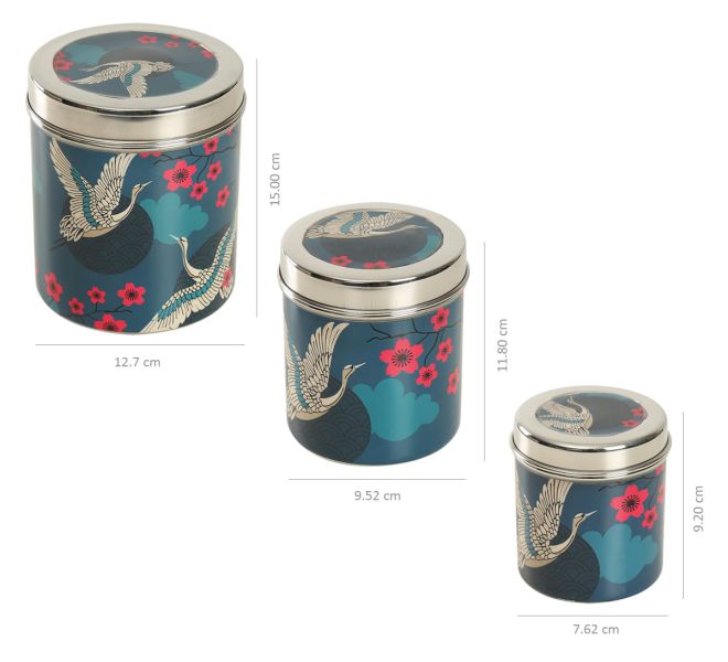 India Circus Aerial Moments Steel Container (Set of 3)