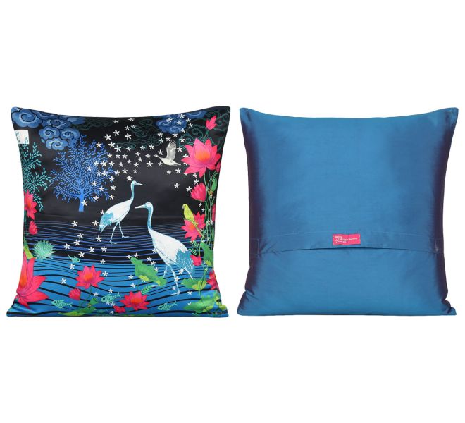 India Circus Blooms & Swans Cushion Cover Set of 5
