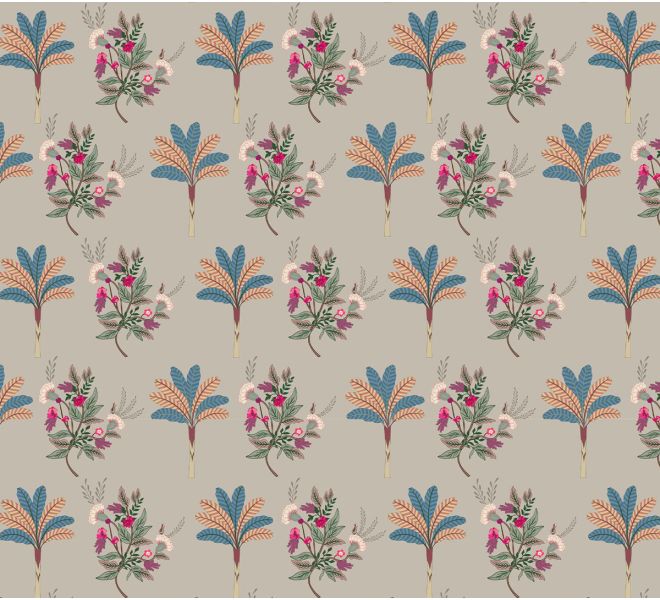 India Circus by Krsnaa Mehta Beige Inflorescence Dreams Wallpaper
