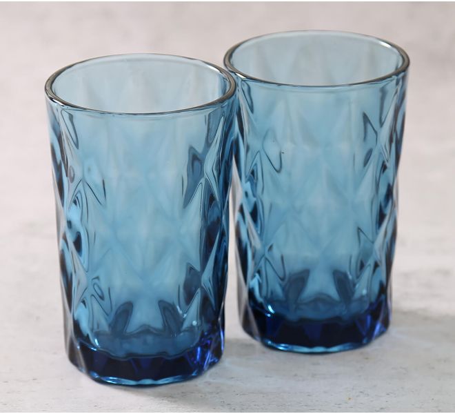 India Circus by Krsnaa Mehta Blue Embossed Glass