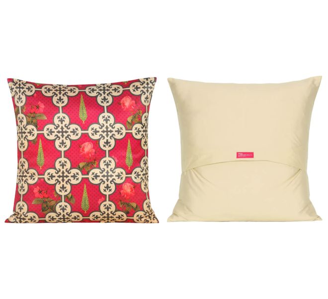 India Circus by Krsnaa Mehta Clover Knotty Satin Blend Cushion Cover Set of 5