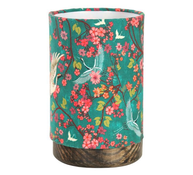 India Circus by Krsnaa Mehta Flight of Cranes Cylindrical Table Lamp