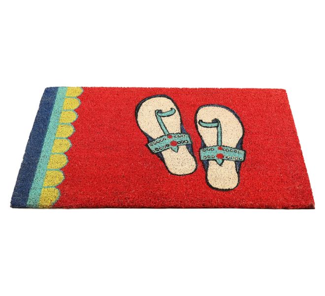 India Circus by Krsnaa Mehta Funky Slippers Red Doormat