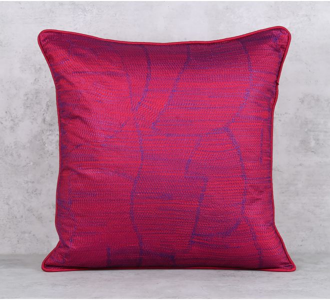 India Circus by Krsnaa Mehta Mars Celeste Textured Embroidered Cushion Cover