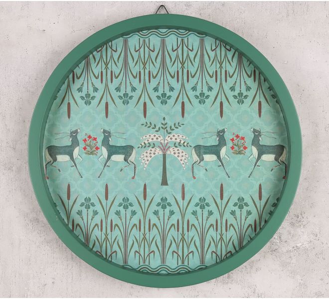 India Circus by Krsnaa Mehta Mirroring Deer Garden Decor Plate