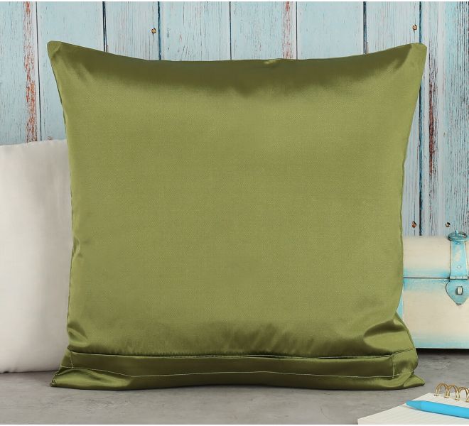 India Circus by Krsnaa Mehta Olive Green Embellished Cushion Cover
