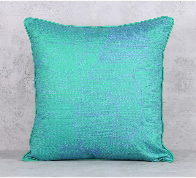 India Circus by Krsnaa Mehta Saturn Celeste Textured Embroidered Cushion Cover