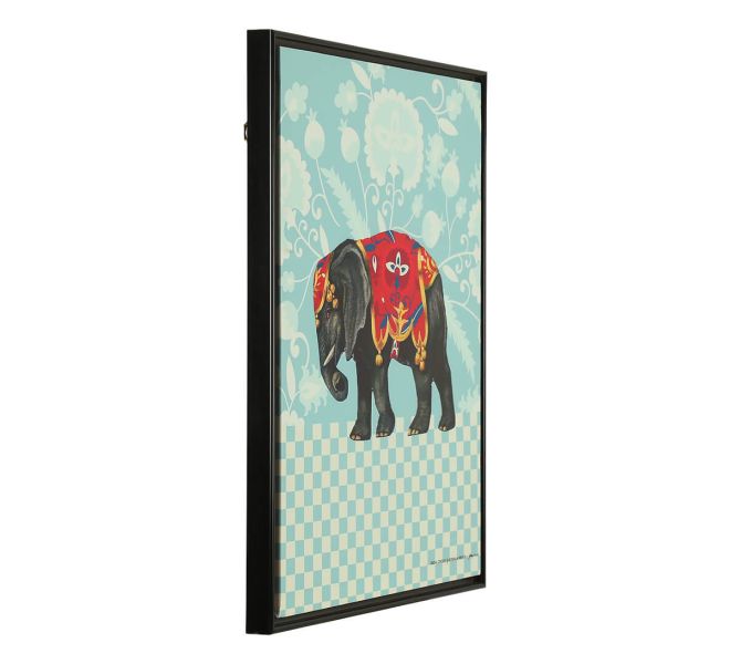 India Circus by Krsnaa Mehta Tusker Prime Floating Framed Canvas Wall Art