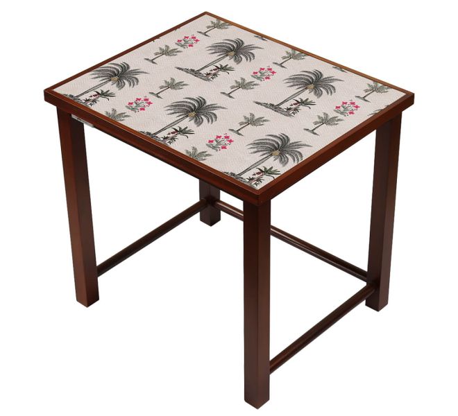 India Circus Chevron Palms Nested Table