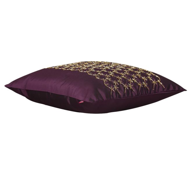 India Circus Rice Bead Purple Cushion Cover
