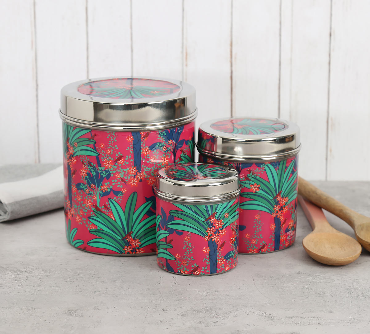 Royal Palms Steel Container Set of 3