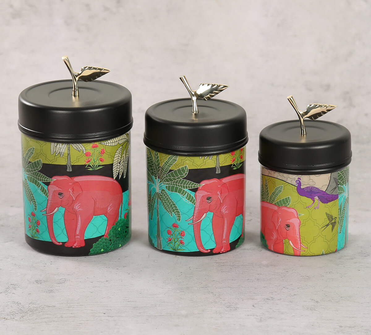 Tropical Paradise Steel Container Set of 3