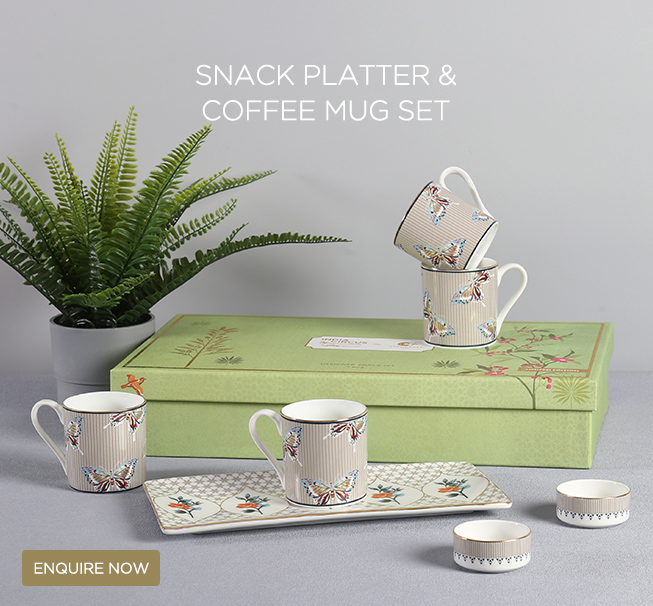 Snack Platter & Coffe Mug Set
